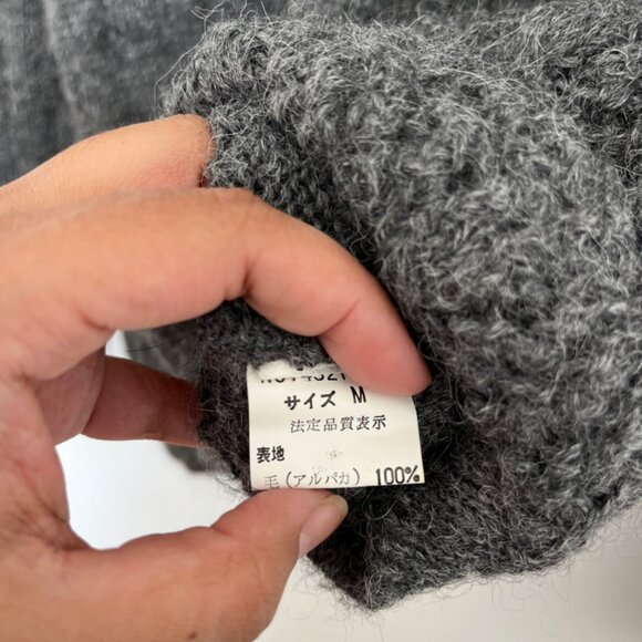 100% Alpaca Wool Heather Gray Katharine Ross Knit Sweater Size Medium - Picture 5 of 5